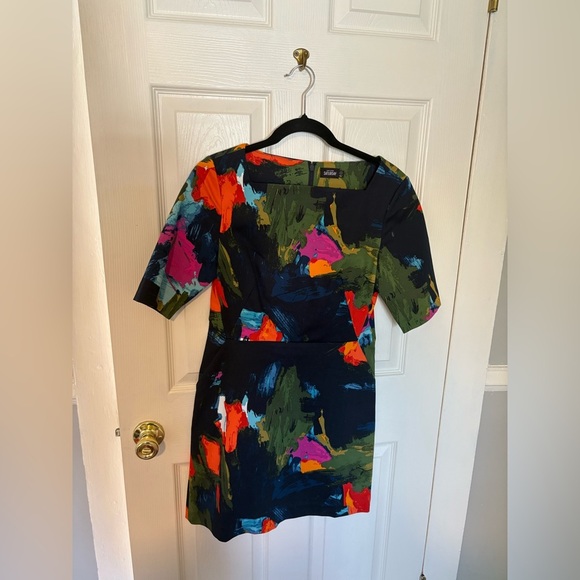 Kate Spade Saturday Sheath Dress | Size 4 | Vibrant Multicolor | 98% Cotton - Picture 2 of 10